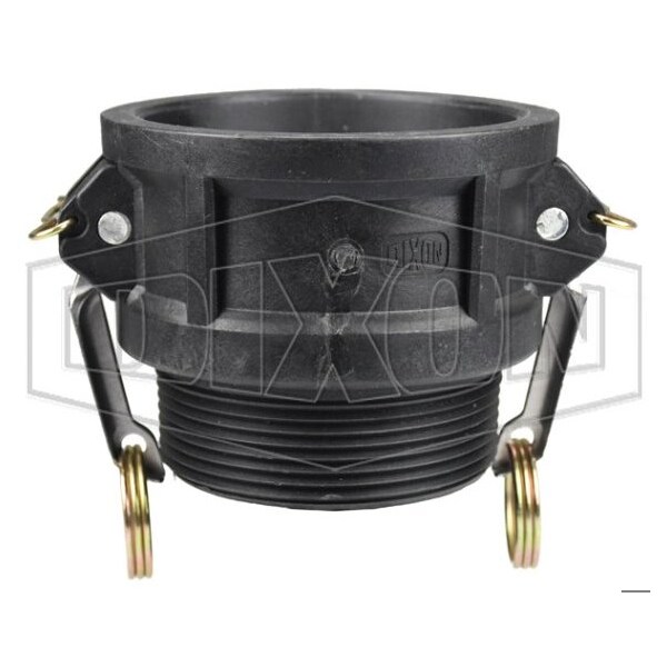 Type B Cam and Groove Coupler, 3 in Nominal, Female Coupler x MNPT End Style, Polypropylene, Domesti
